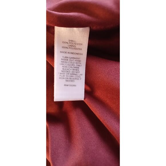 Express Burgundy Red Sequin Cowl Neck Cami Top Size Small Y2K Glam New Years - Picture 7 of 7